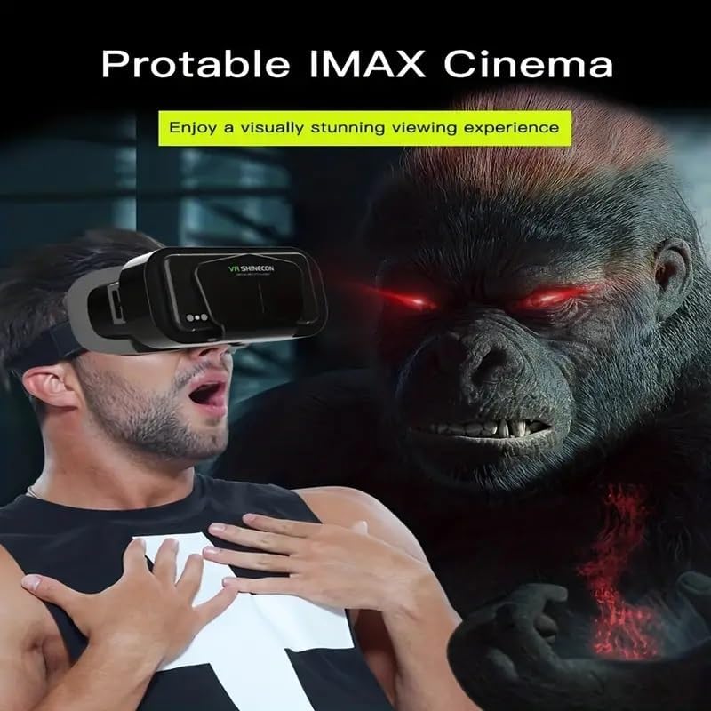 VR glasses with headphones Virtual Reality Headset suitable for 3D VR FIYAPOO