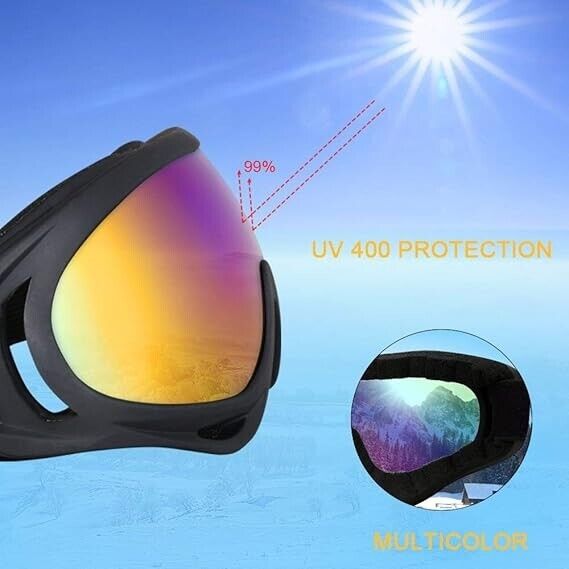 Skibrille & Snowboard Brille mit UV400 Schutz – Anti-Fog, Helmkompatibel, Unisex 1 stück