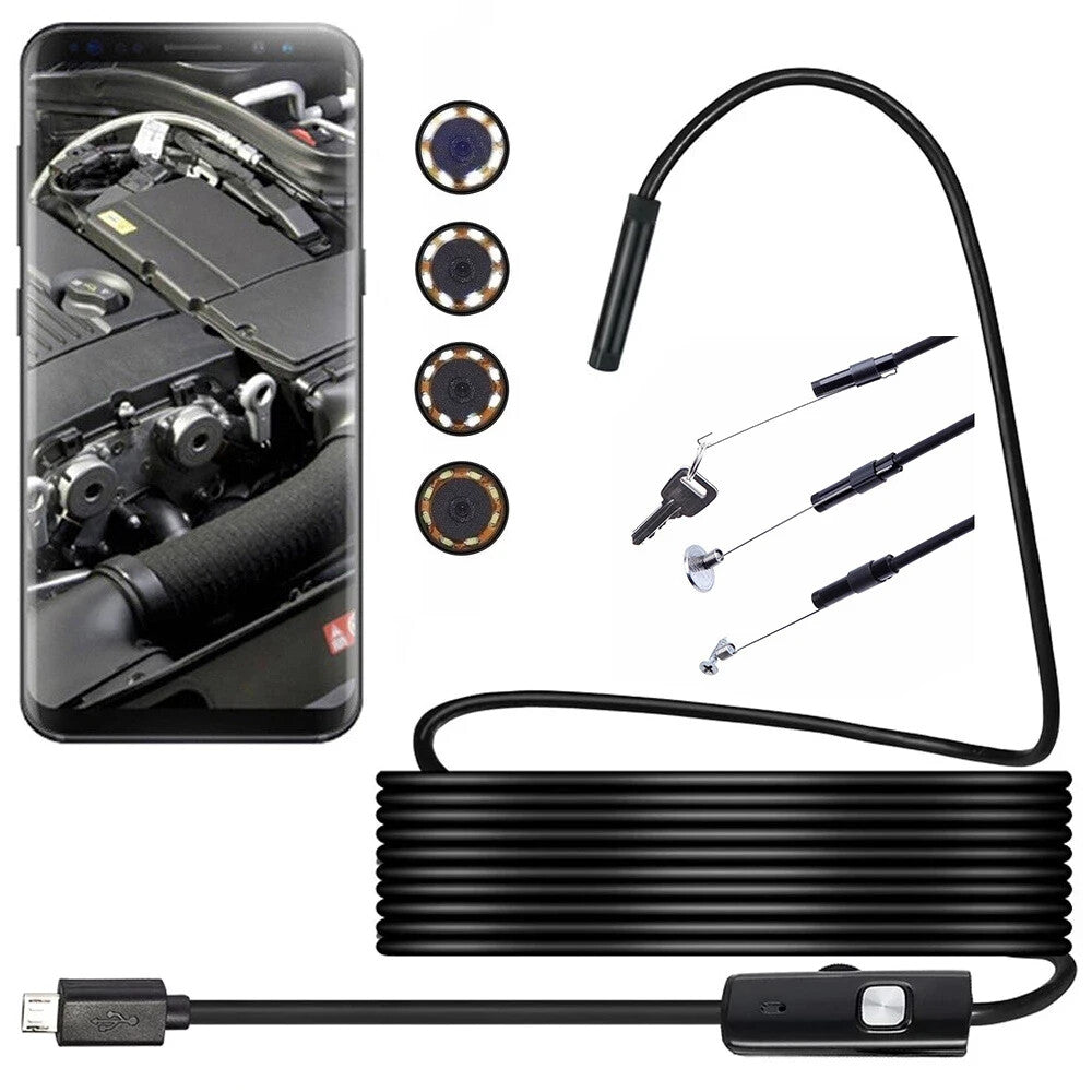 USB Endoskopkamera 5 m LED IP67 für Android & PC – 5,5 mm Inspektionskamera 🔧🔧