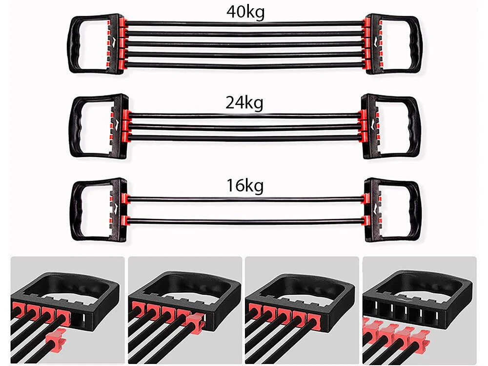 Übungsexpander Set – 5 Widerstandsbänder 16–40 kg für effektives Ganzkörpertraining