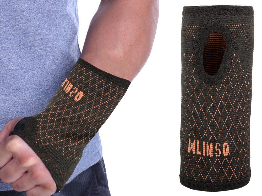 Handgelenkbandage mit Daumenloch â Elastische HandgelenkstĂŒtze mit Stabilisator