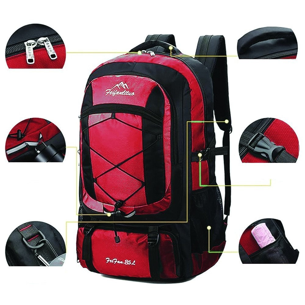75L Wanderrucksack â Wasserdichter Trekking- & Campingrucksack mit ergonomischem Design, groĂem Stauraum & verstĂ€rkten TrĂ€gern