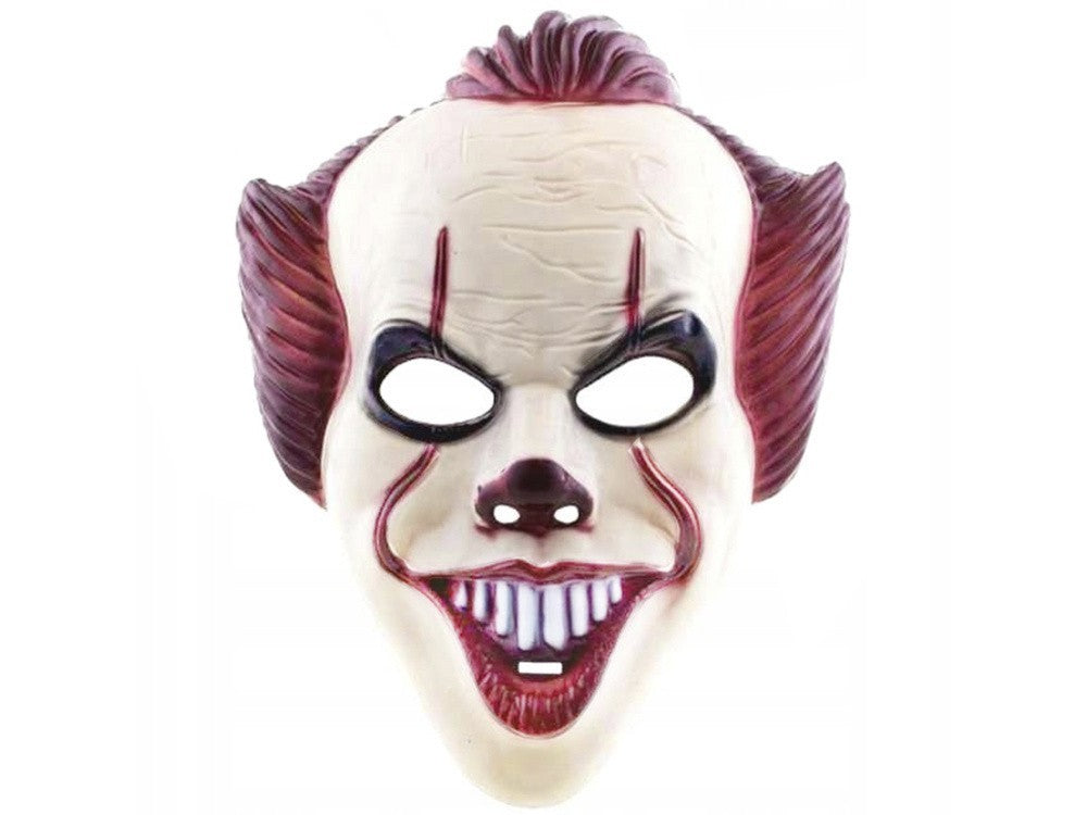 Halloween Pennywise Clown Maske – Horror Cosplay Maske für Erwachsene, Weiß