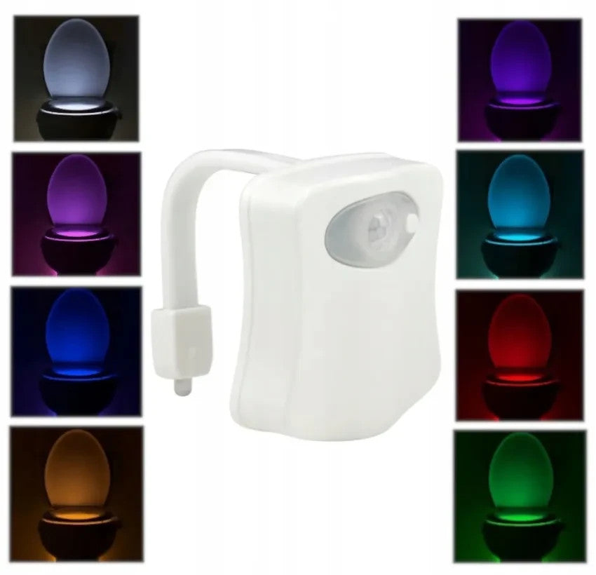 LED Toilettenlicht mit Bewegungssensor – WC Nachtlicht mit 8 Farben