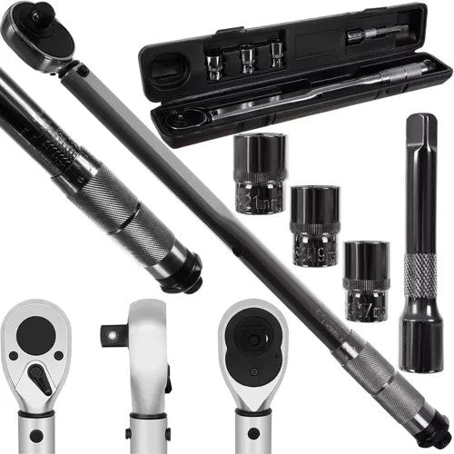 Bigstren Drehmomentschlüssel 1/2 Zoll 28–210 Nm mit Stecknüssen & Koffer
