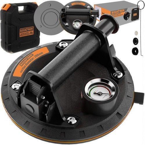 Vakuumsauger 200 kg mit Manometer und Pumpe – Saugheber für Fliesen, Glas, Spiegel und Platten