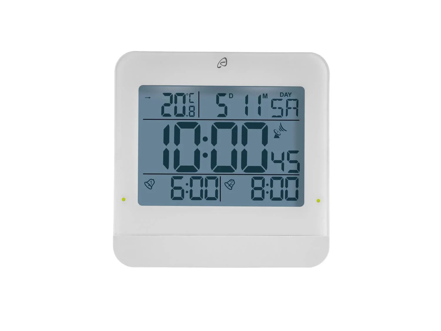 AURIOL® Digitaler Funkwecker mit LCD-Display – Automatische Zeit- & Datumeinstellung, Innentemperatur, Schlummerfunktion & Beleuchtung