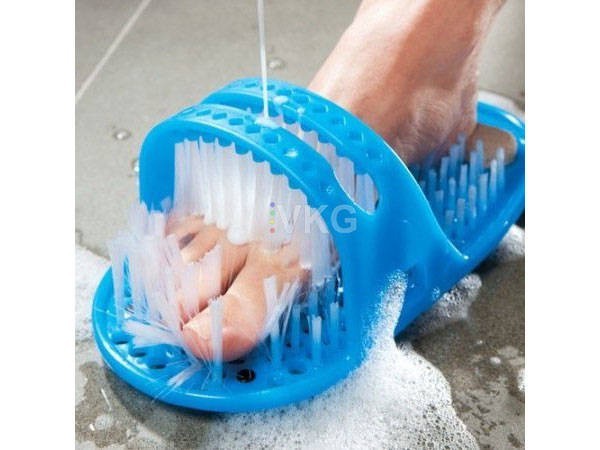 Fusswaschbürste mit Bimsstein – Fußmassage & Reinigung in der Dusche, Wellness für müde Füße