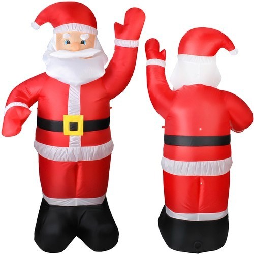 Aufblasbarer Weihnachtsmann 180 cm – LED Santa Deko mit Gebläse, IP44 wetterfest für Garten & Haus