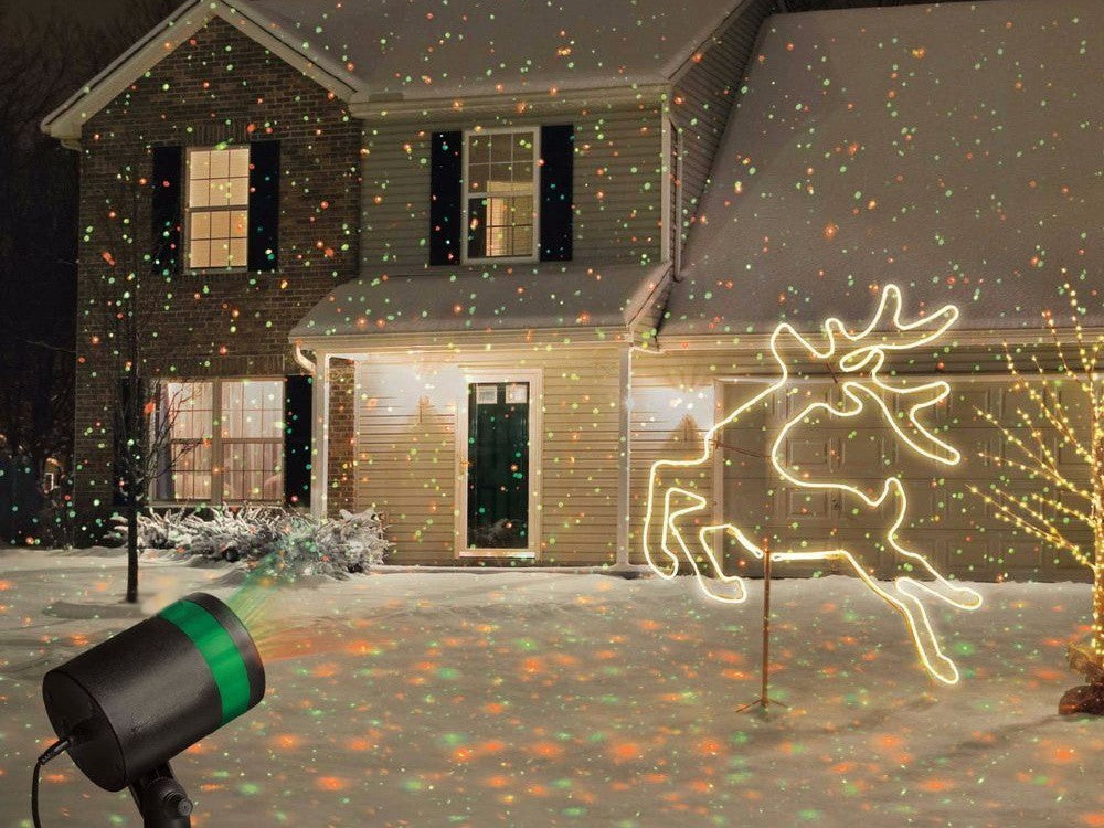 Weihnachts Laser Projektor Spotlight außen innen rot grün Fassadenlicht 🎄