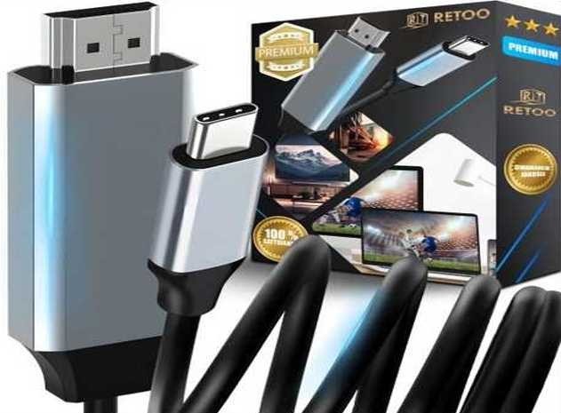 USB-C zu HDMI Kabel Typ C auf HDMI für Samsung Huawei Sony Xiaomi TV