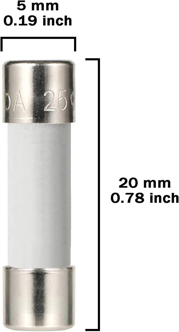 AUKENIEN Keramik Sicherungen 5x20mm Set 15 Werte T0,5A–20A 250V Sortiment