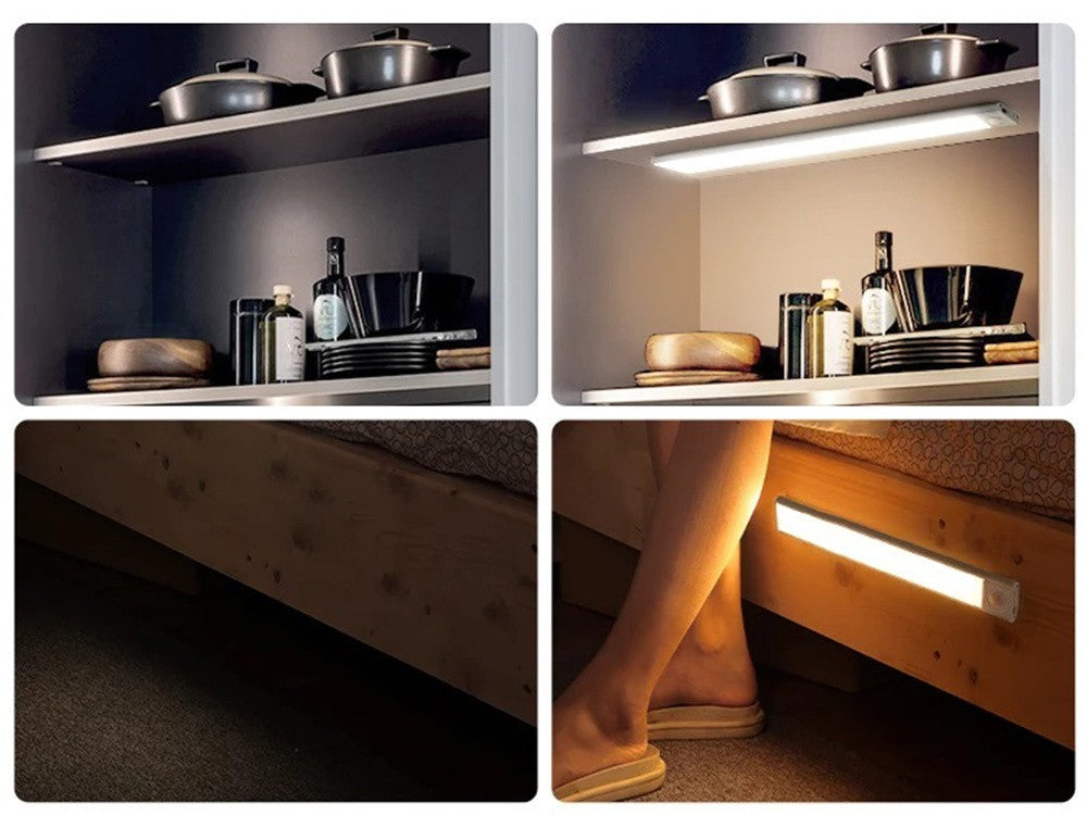LED Unterbauleuchte 30 cm USB wiederaufladbar mit Bewegungsmelder und Dämmerungssensor