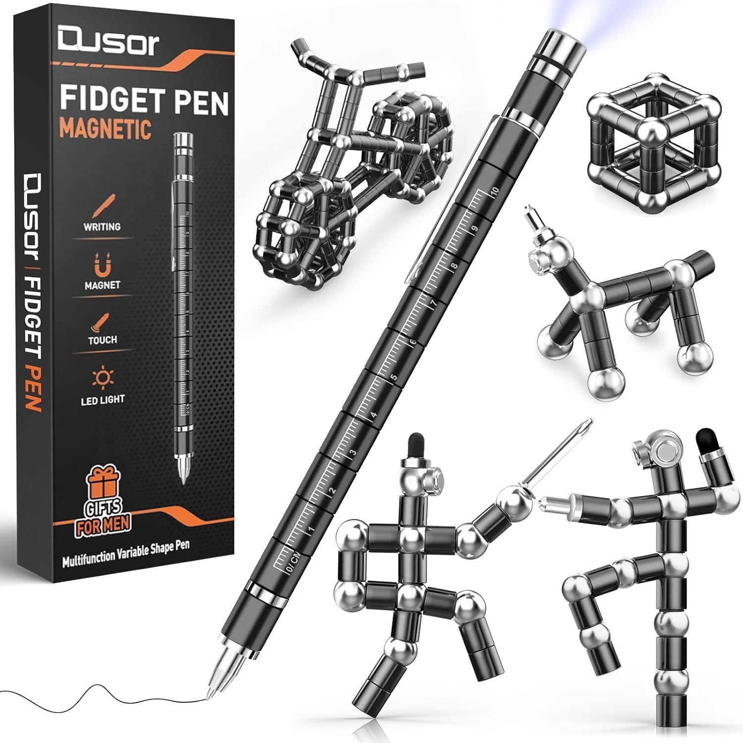 Dusor Geschenke für Männer, Adventskalender Füllung, Magnetischer Stress Stift