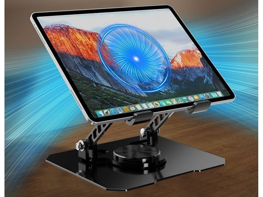 Tablet Ständer mit Lüfter 4–16 Zoll – 360° drehbarer Tablet Halter verstellbar