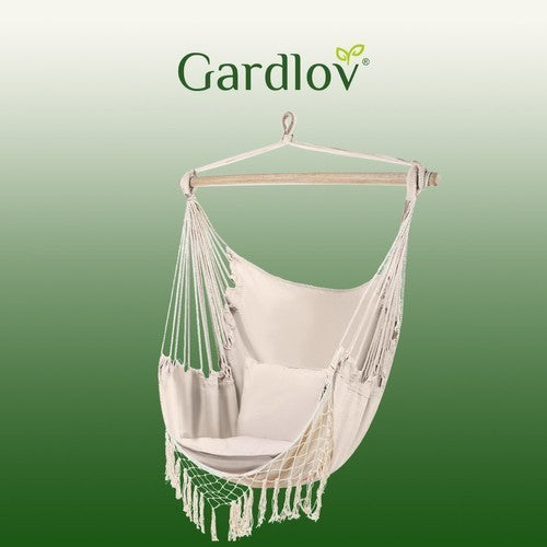 Hängesessel Outdoor & Indoor Schaukelstuhl Hängeschaukel Hängestuhl mit 2 Kissen