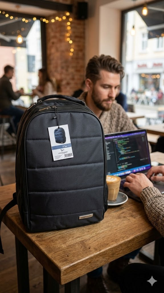 VEGMANN Laptop Rucksack 15 Zoll Dunkelblau â Business & Freizeit