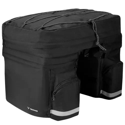 60L Fahrrad Doppeltasche GepÀcktrÀger Satteltasche Wasserdicht Schwarz