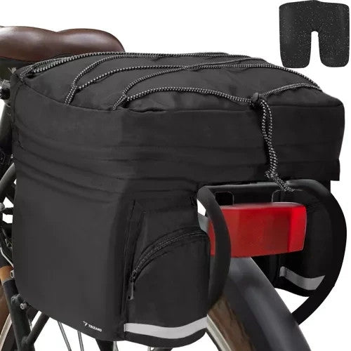 60L Fahrrad Doppeltasche GepÀcktrÀger Satteltasche Wasserdicht Schwarz