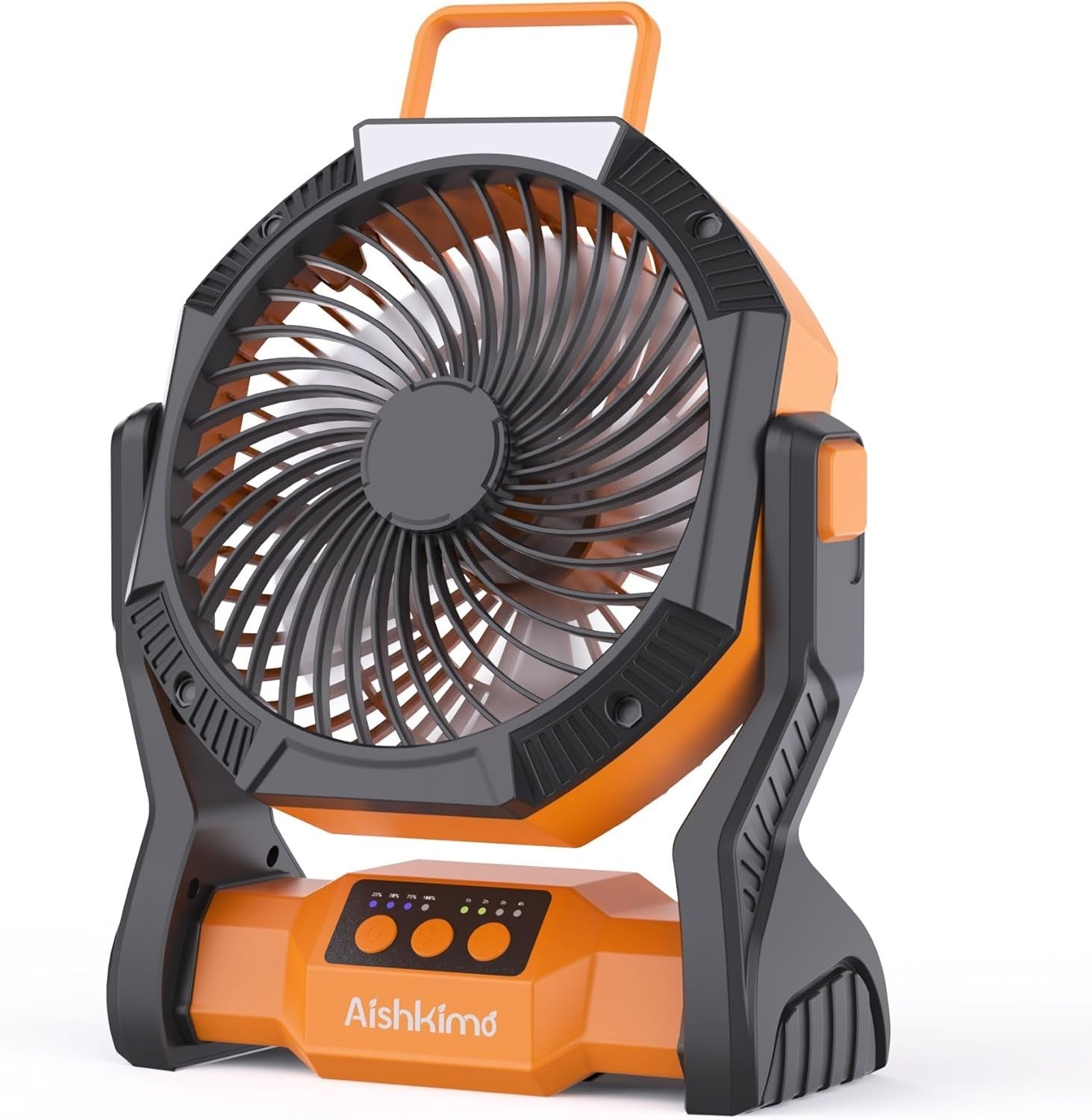 Tragbarer Campingventilator Mit Led-Licht, Wiederaufladbarer Zeltventilator Mit