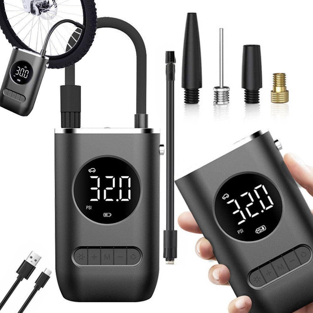 Akku Luftkompressor 10 Bar Elektrische Luftpumpe LCD Auto Fahrrad USB-C
