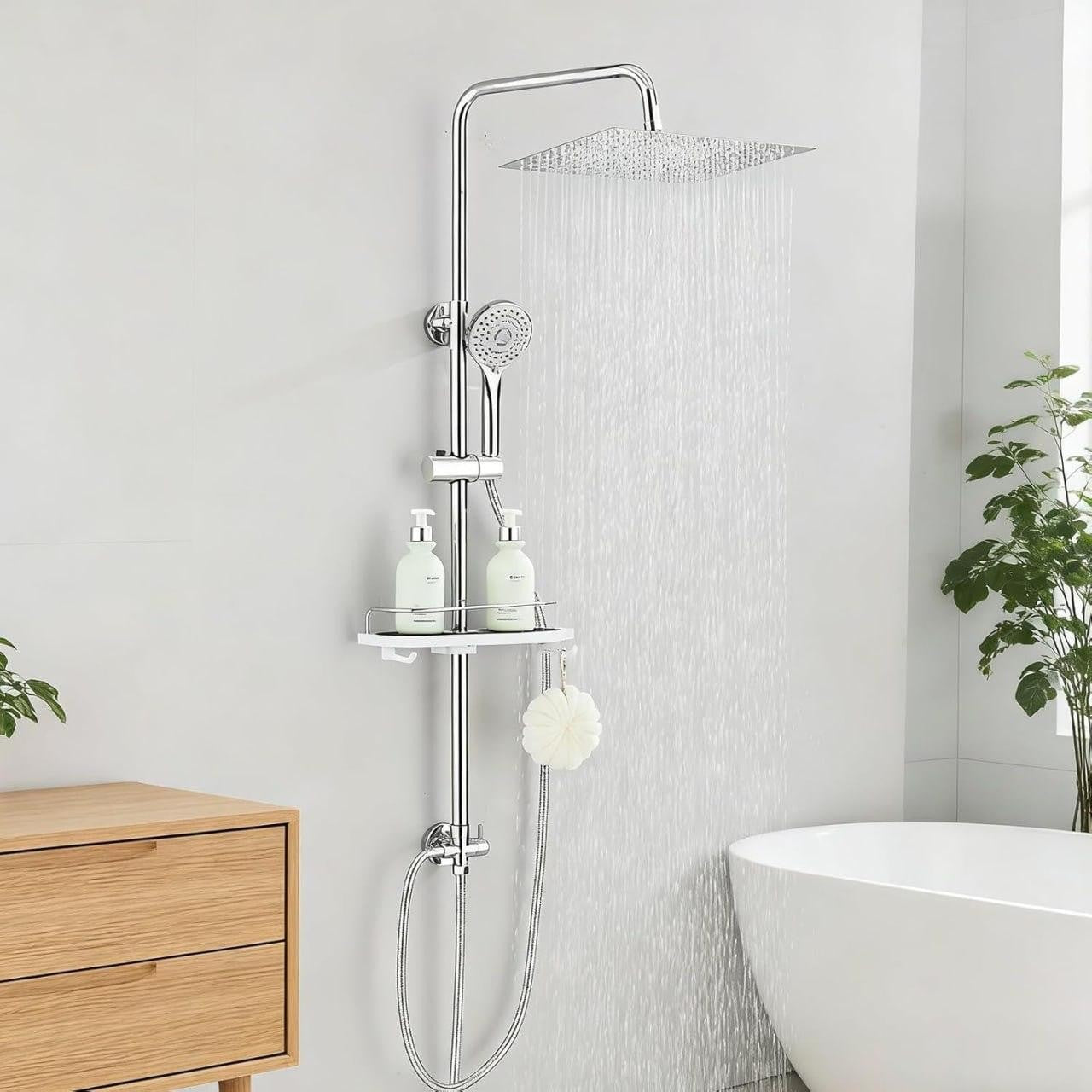 Edelstahl Regendusche Set 30x30cm Duschsystem Kopfbrause Handbrause Chrom