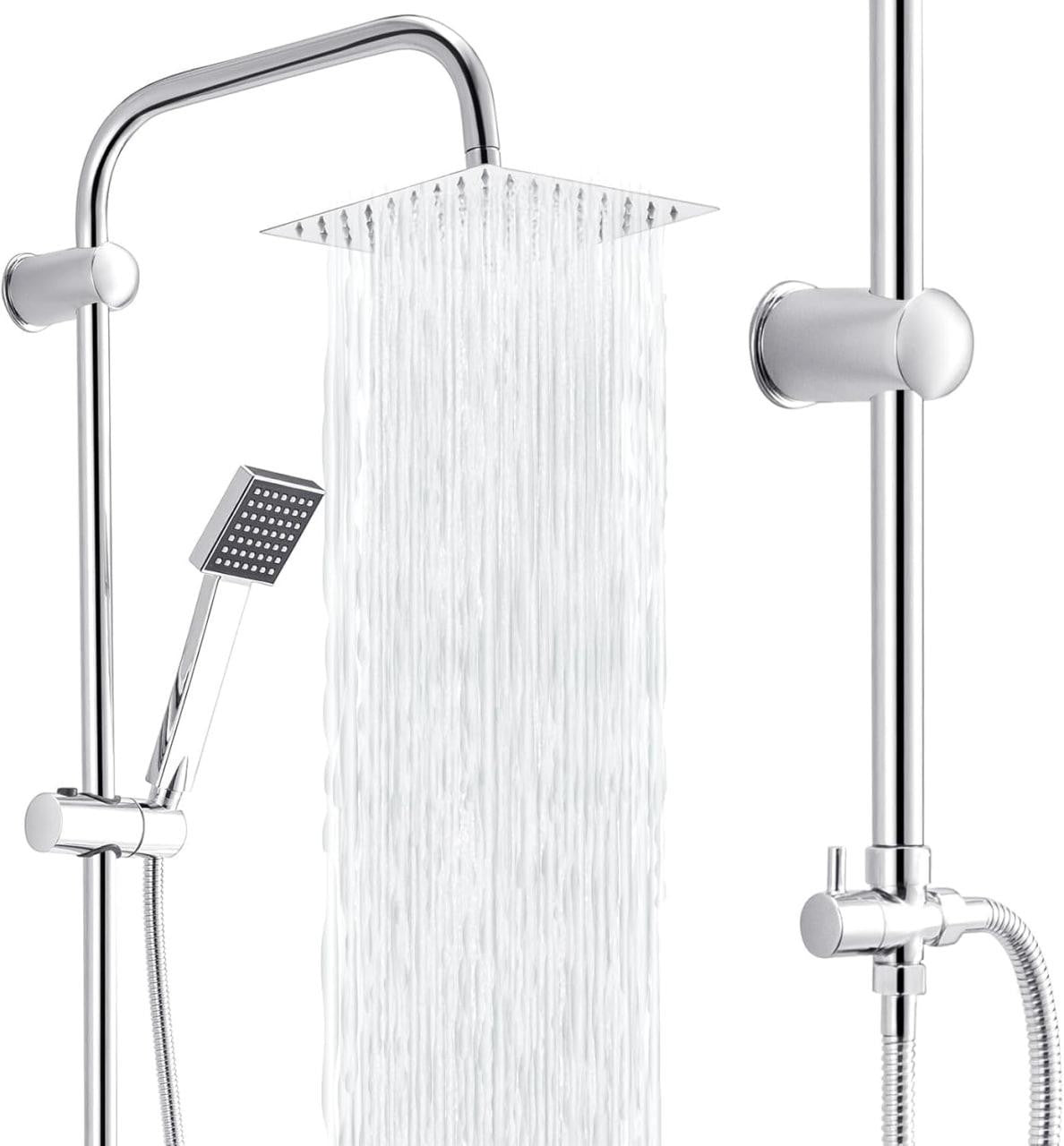 Regendusche Duschsystem 20x20cm Kopfbrause Handbrause Duschset Edelstahl