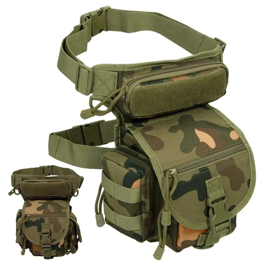 Taktische Beintasche Outdoor Motorrad Hüfttasche Molle Camping Wandern