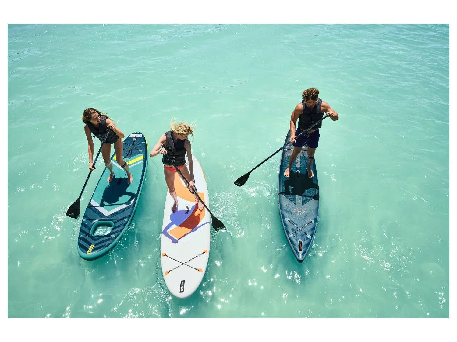 CRIVIT Touring SUP Board 350cm Aufblasbar 130kg Stand Up Paddle Drop Stitch