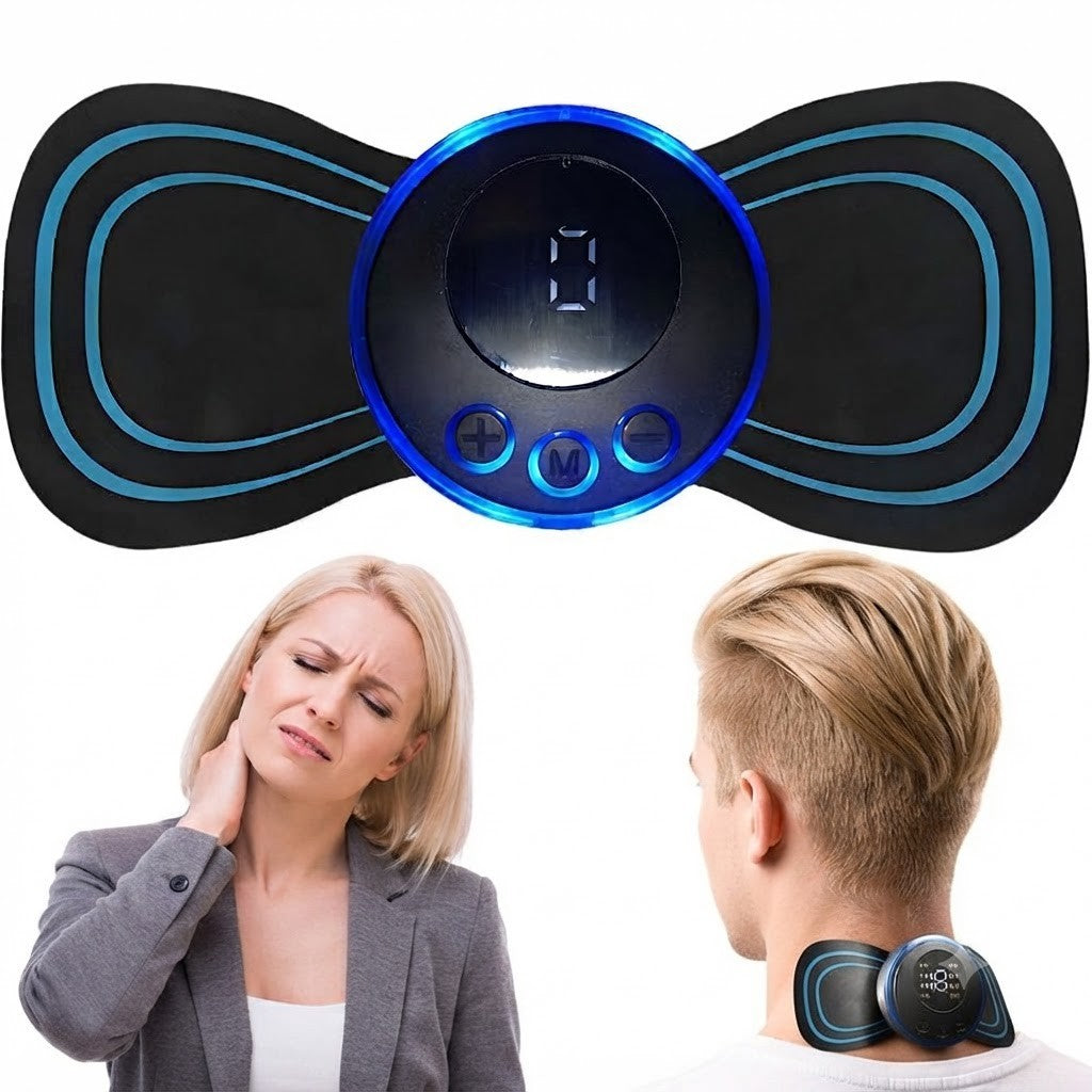 EMS Muskelstimulator Mini Massagegerät 19 Stufen Bauch Nacken Wiederaufladbar