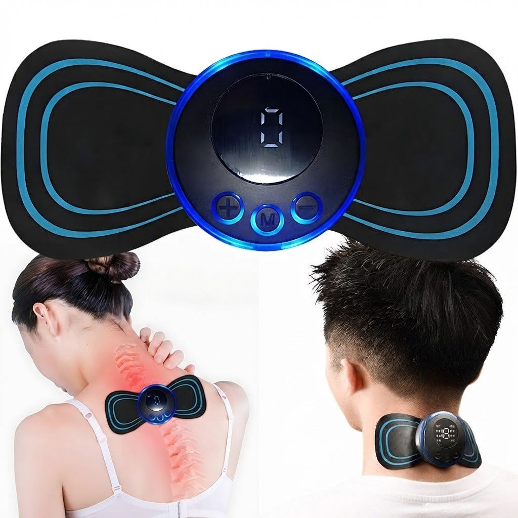 EMS Muskelstimulator Mini Massagegerät 19 Stufen Bauch Nacken Wiederaufladbar