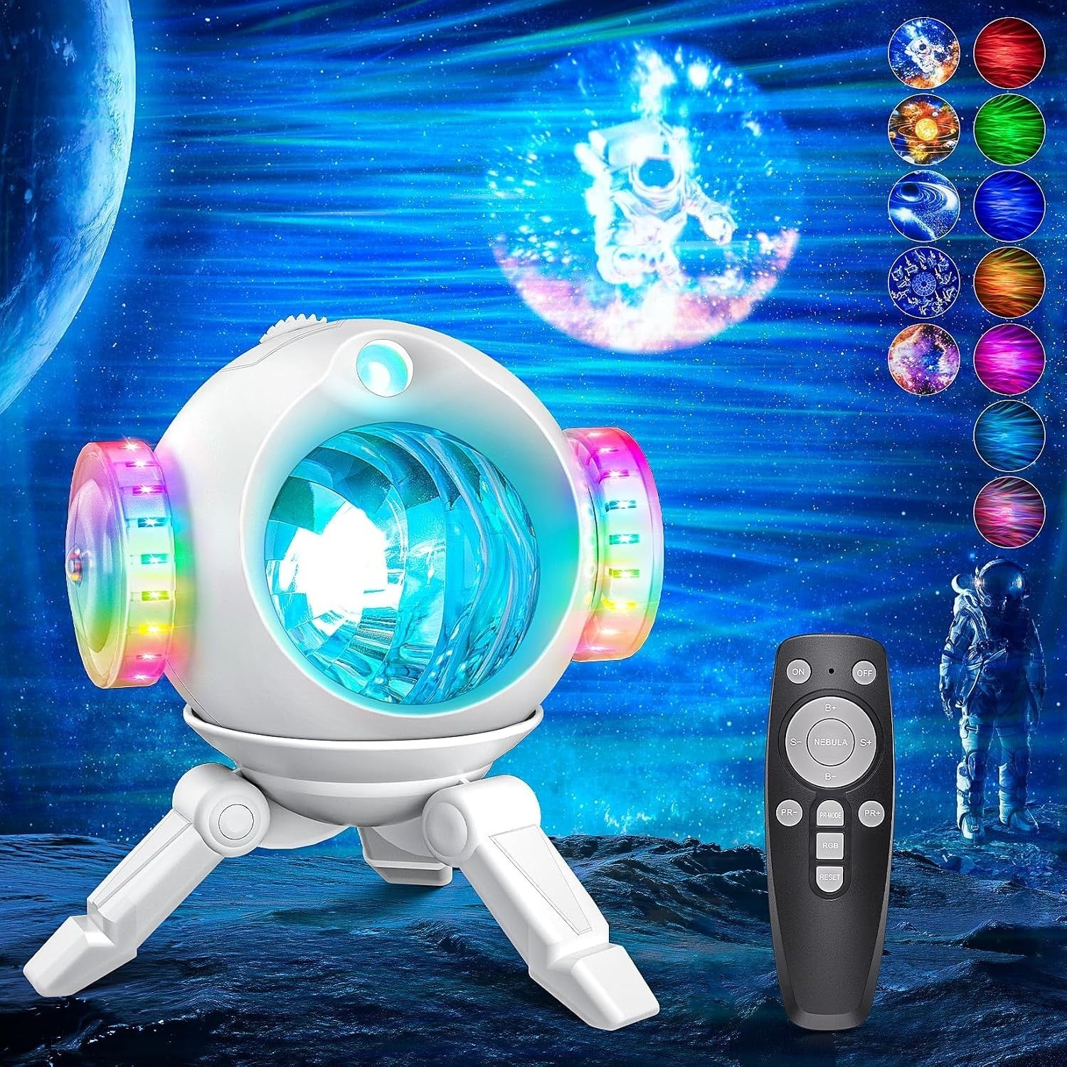 Astronaut Galaxy Projektor Sternenhimmel LED Nachtlicht RGB mit Fernbedienung