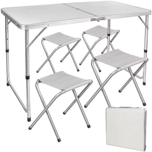 Campingtisch Klapptisch Campingset Falttisch 4 Stühle Koffertisch Outdoor