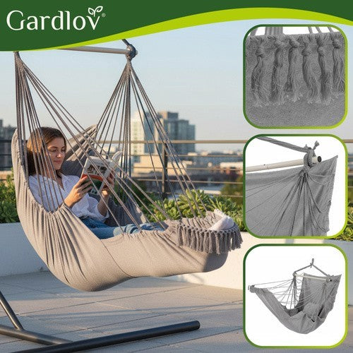 Hängesessel Hängeschaukel Hängestuhl XXL 150kg Garten Balkon mit Kissen