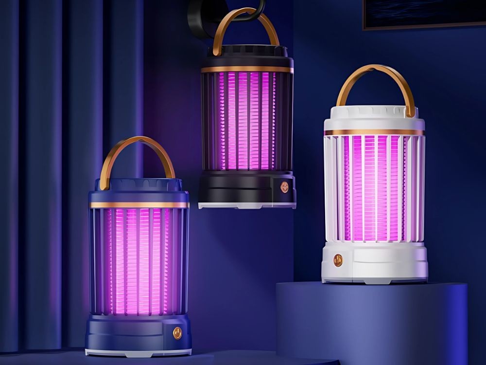 UV Insektenlampe Mückenfalle USB Wiederaufladbar LED Insektenfalle 2 Modi