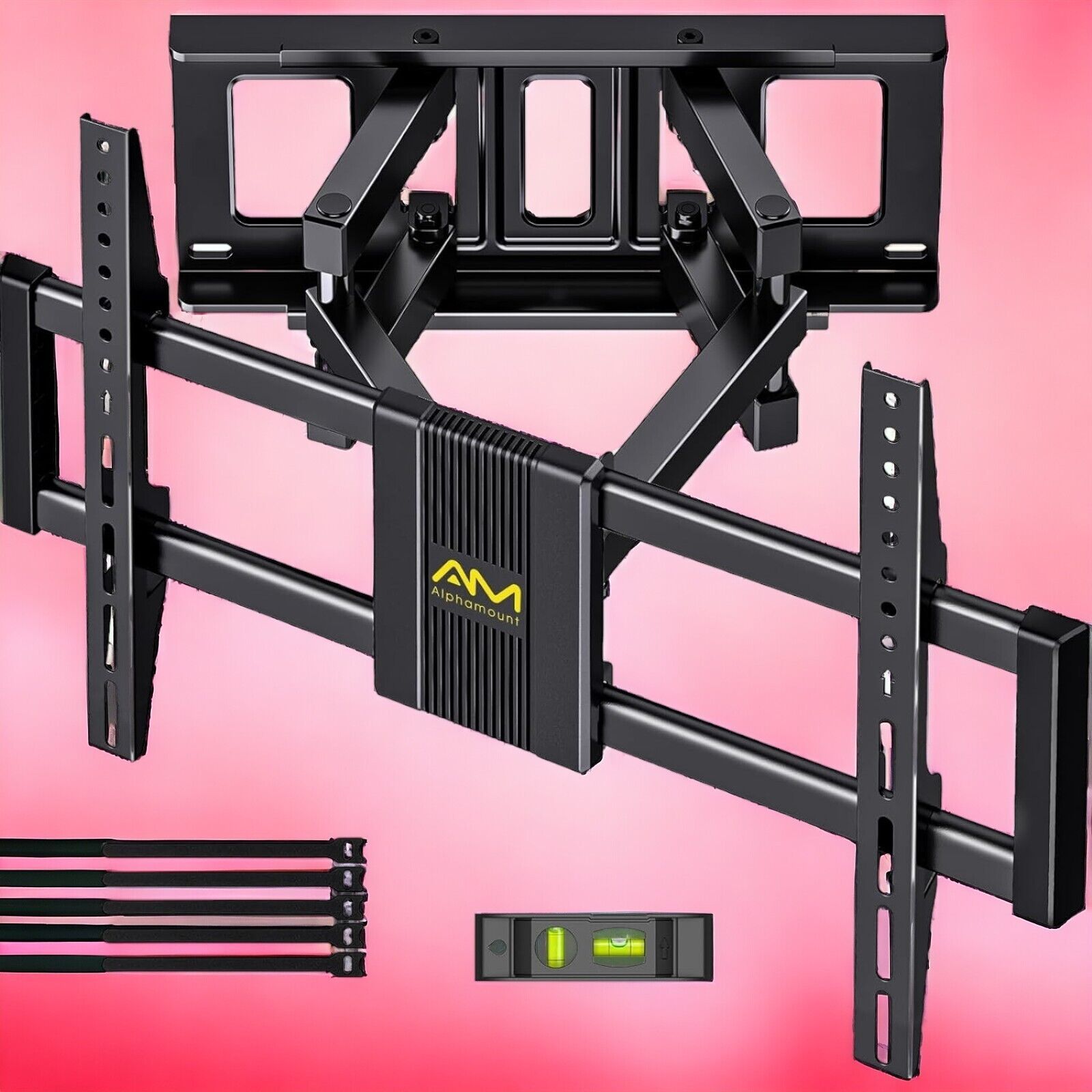 Alphamount TV Wall Mount Swivel for 37-75 inch TVs, Tilt Extendable