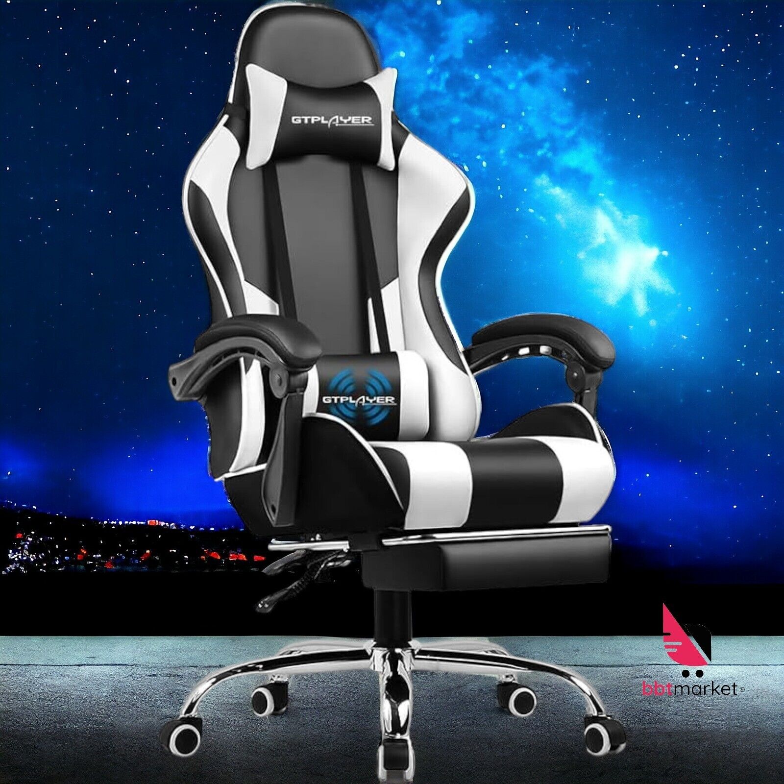 Gaming Chair Desk Chair Ergonomic Office Chair Computer Chair Footrest