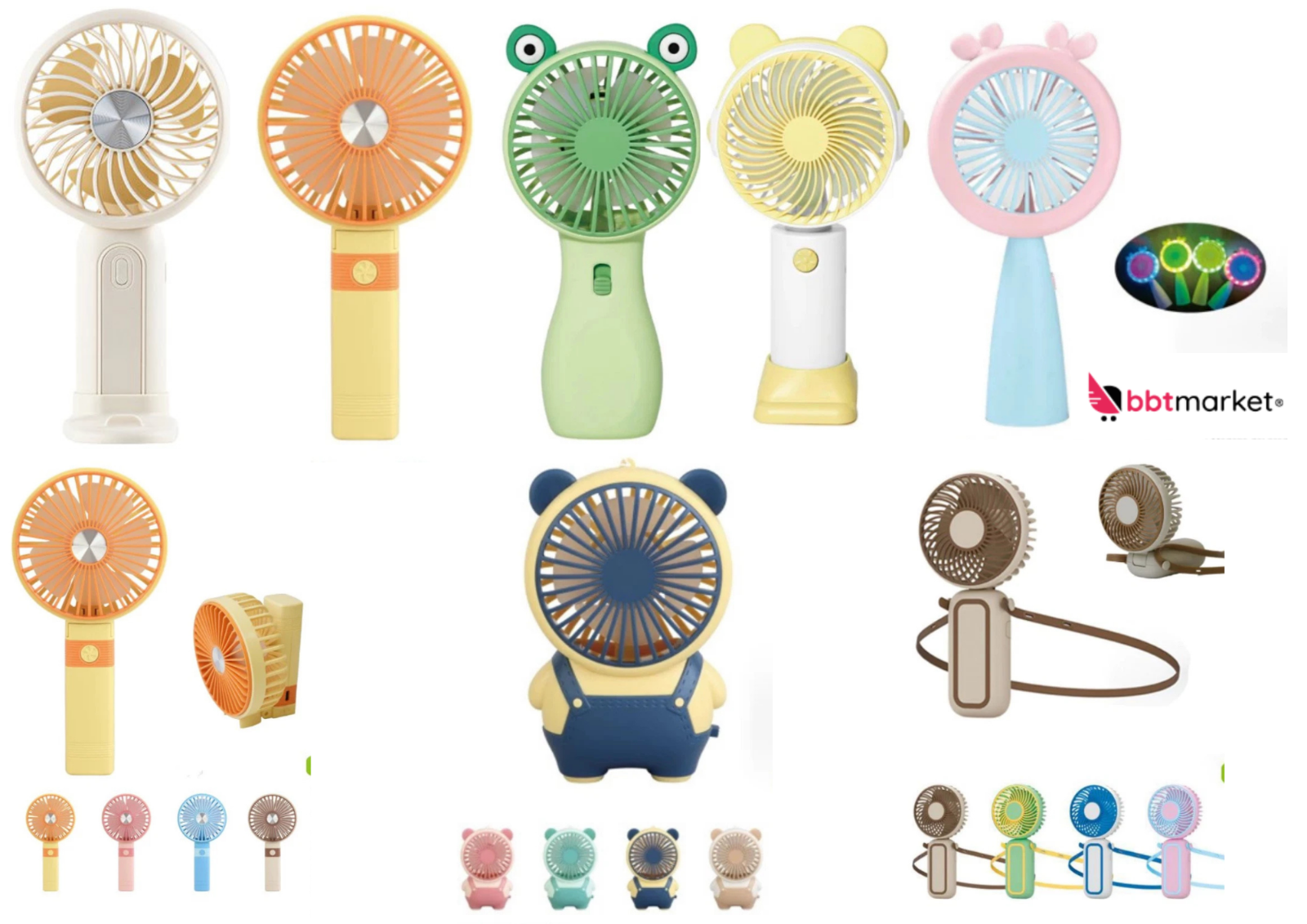 Mini Ventilator USB wiederaufladbar – Tragbare Handventilatoren für Kinder & Erwachsene