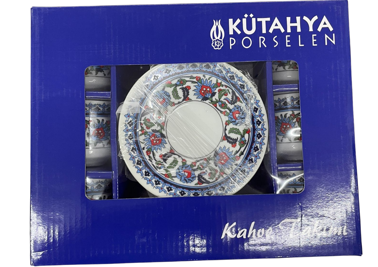 KĂŒtahya Porselen 6 Personen TĂŒrkischer Kaffee-Set 12-tlg Topkapi Design