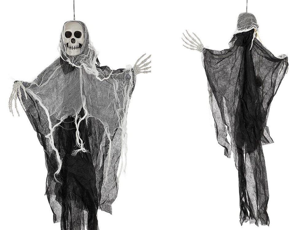 Halloween Deko Hängendes Gespenst Skelett Totenkopf Geist 80cm 🎃👻