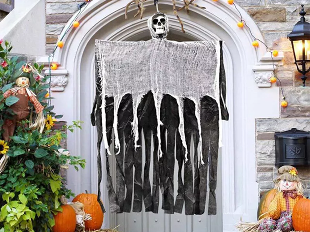 Hängende Halloween Dekoration Skelett Geist Totenkopf Party Deko 80cm 🎭👻