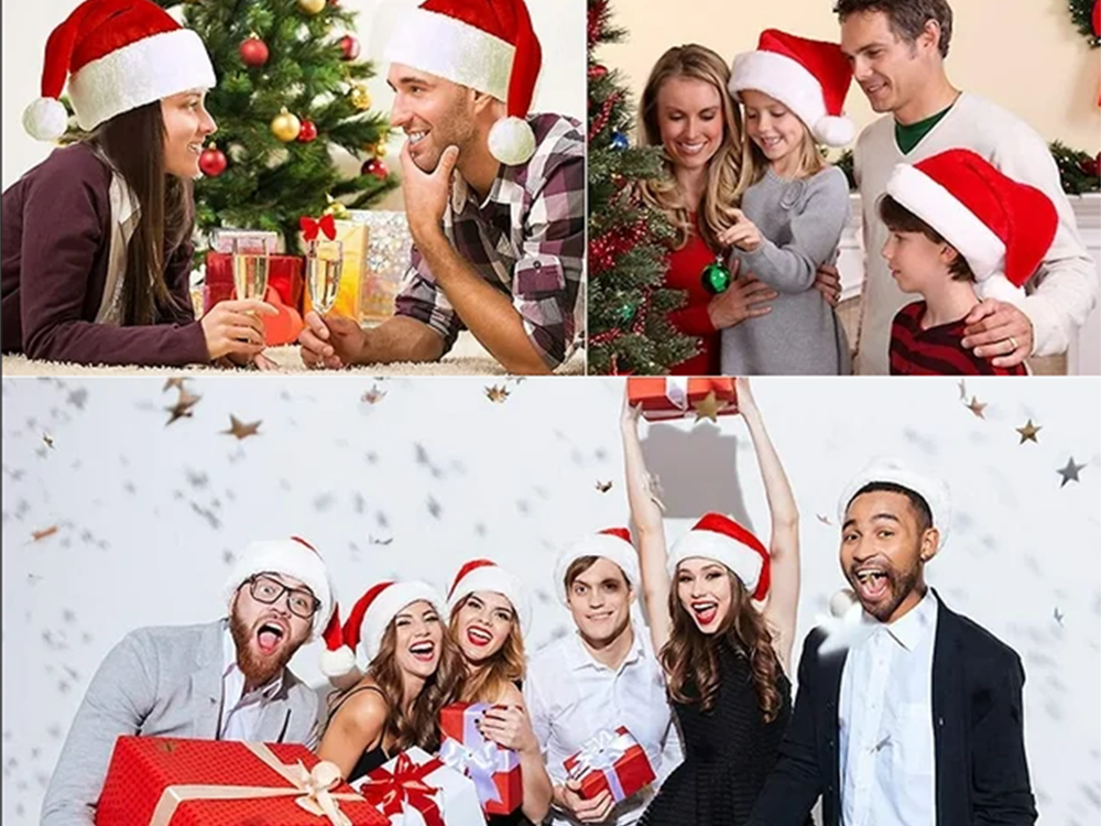 Weihnachtsmütze rot - unisex Größe - Nikolausmütze rot- für Weihnachten