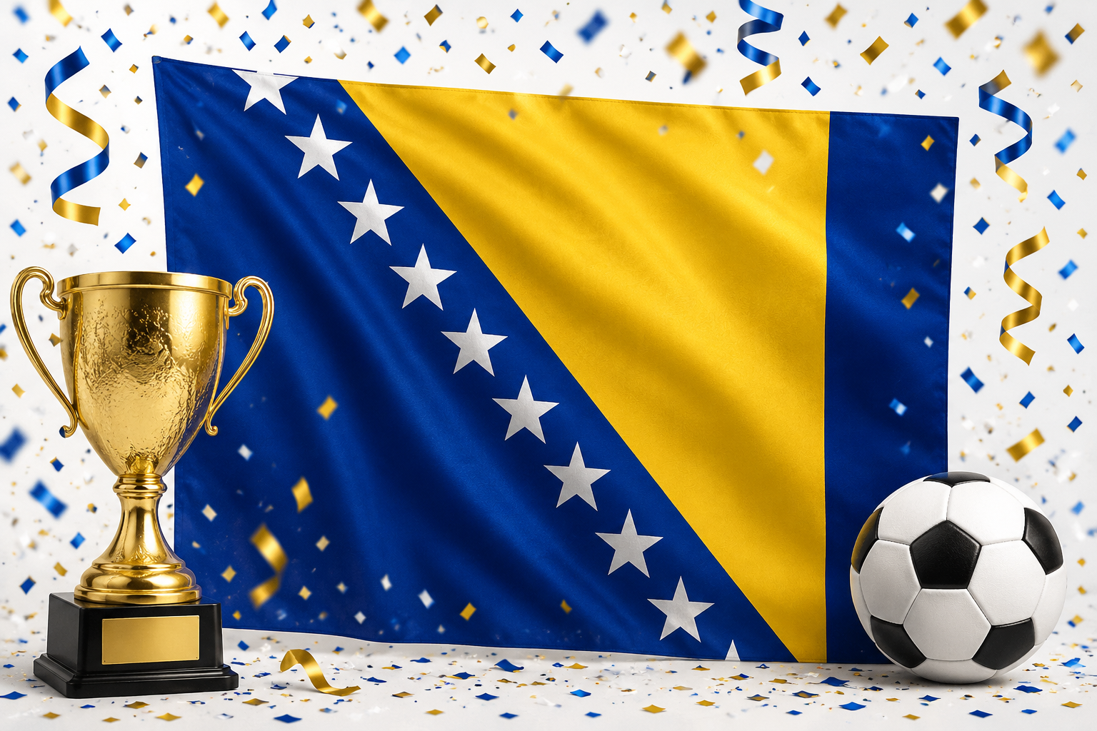 Bosnien Herzegowina Flagge 150x90cm Länderflagge Fahne mit Ösen Outdoor-Bosanskohercegovačka zastava 150 x 90 cm