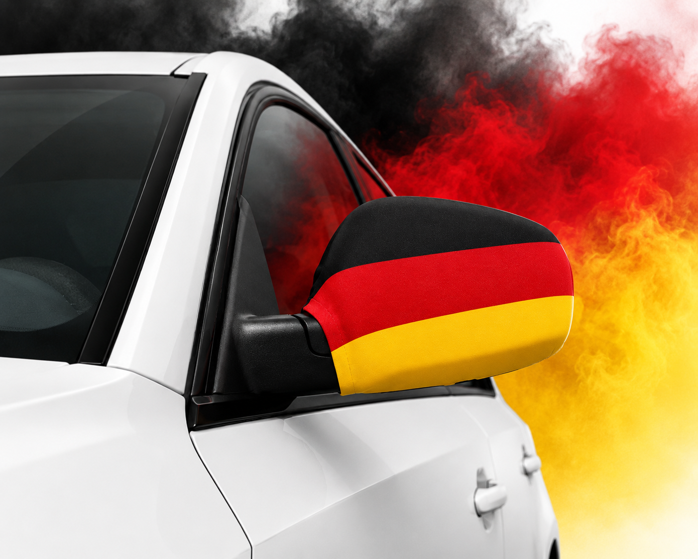 Deutschland Spiegelfahne 2er Set Auto Spiegel Flagge WM EM Fanartikel