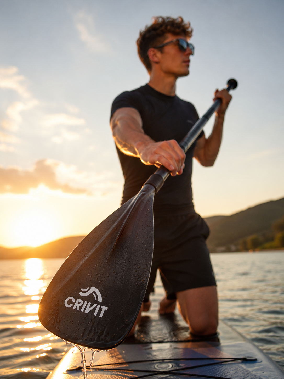 SUP Paddel Verstellbar 167-217cm 3-teilig Aluminium Stand Up Paddle