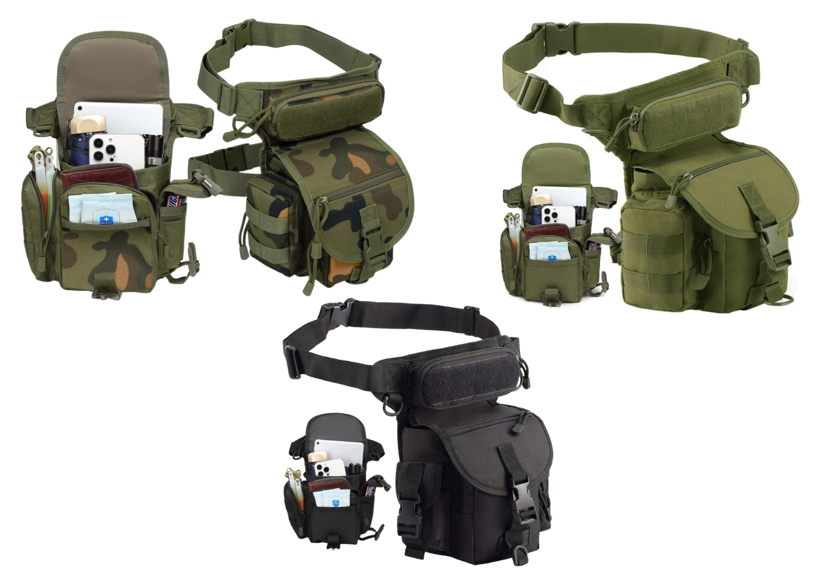 Taktische Beintasche Outdoor Motorrad Hüfttasche Molle Camping Wandern