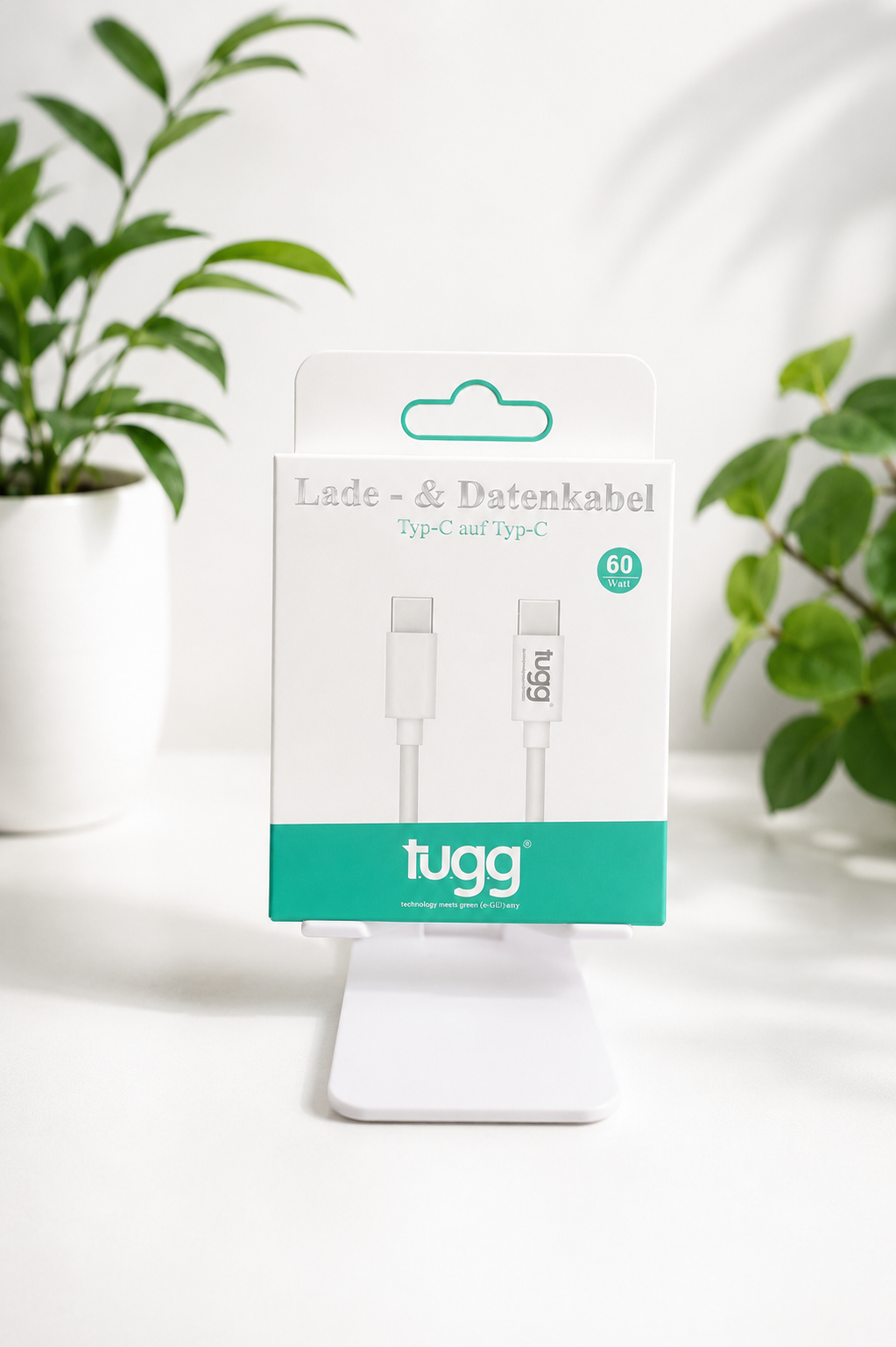 TUGG USB C Kabel 1m Typ C auf Typ C Ladekabel 60W Schnellladekabel 3A USB-C