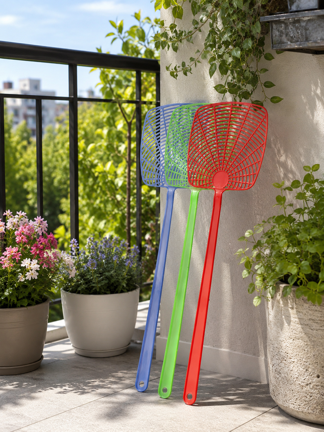 Fliegenklatsche Fliegenfänger Insektenklatsche Kunststoff Haushalt Garten