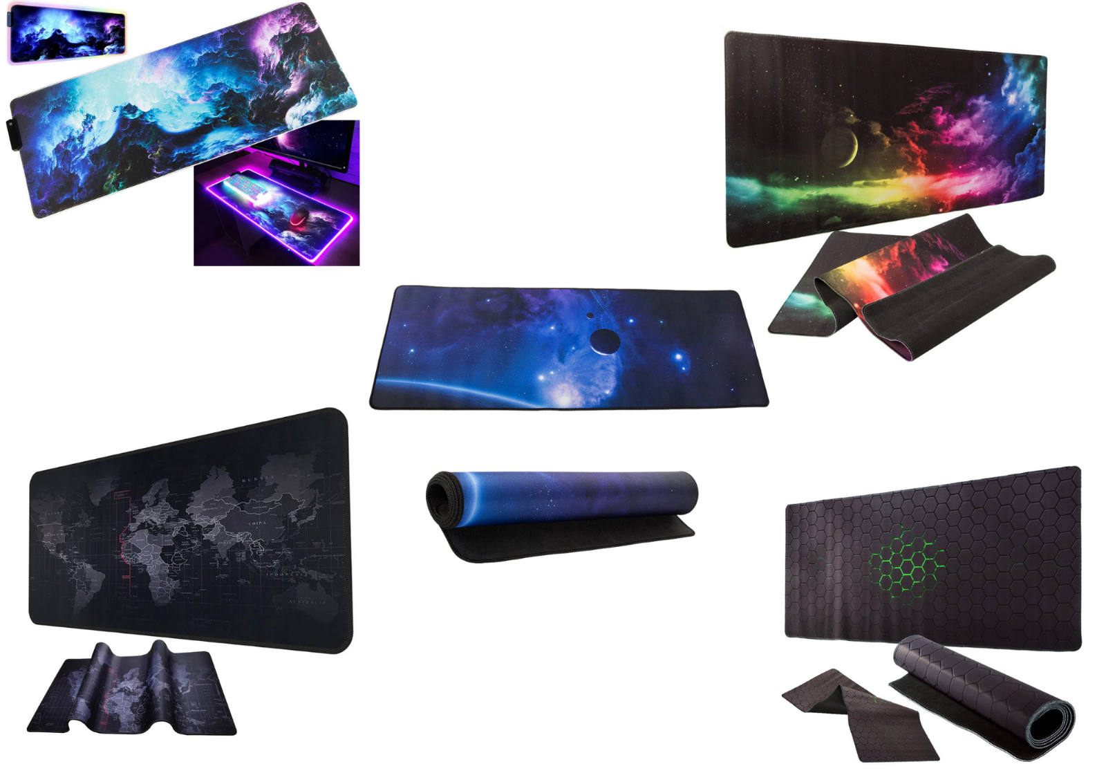 Gaming Mauspad XXL Schreibtischunterlage Mousepad Groß Rutschfest Büro PC