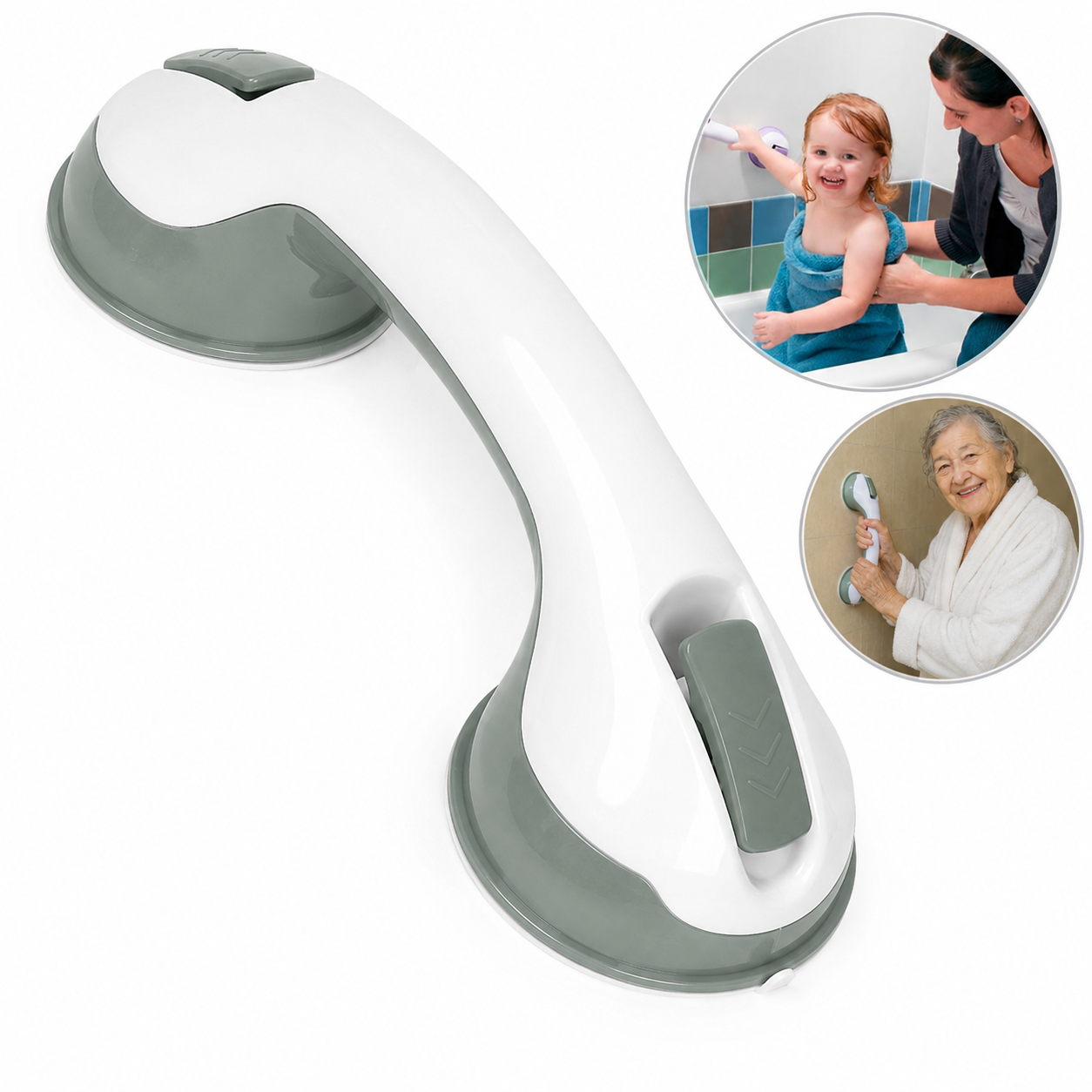Haltegriff mit Saugnapf 30cm Badewannengriff Badezimmer Griffhilfe Dusche